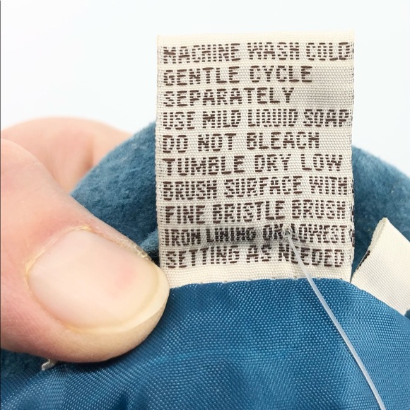 AMI Small Turquoise Blue 100% Leather Washable Suede Full Zip Collar Jacket NWT - Picture 8 of 8